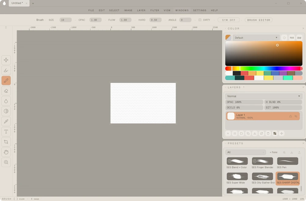 The same screen in a light linen theme