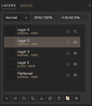 App UI — layers panel