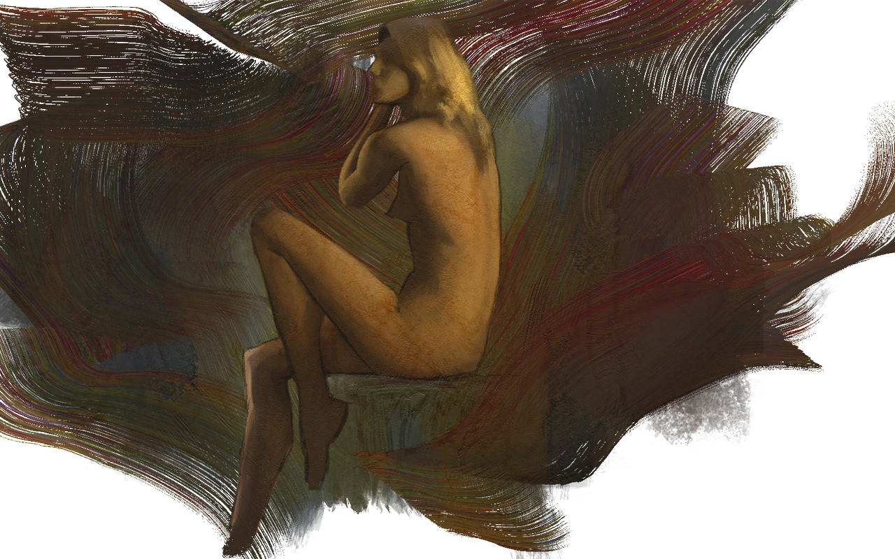 Painted study — textured surface