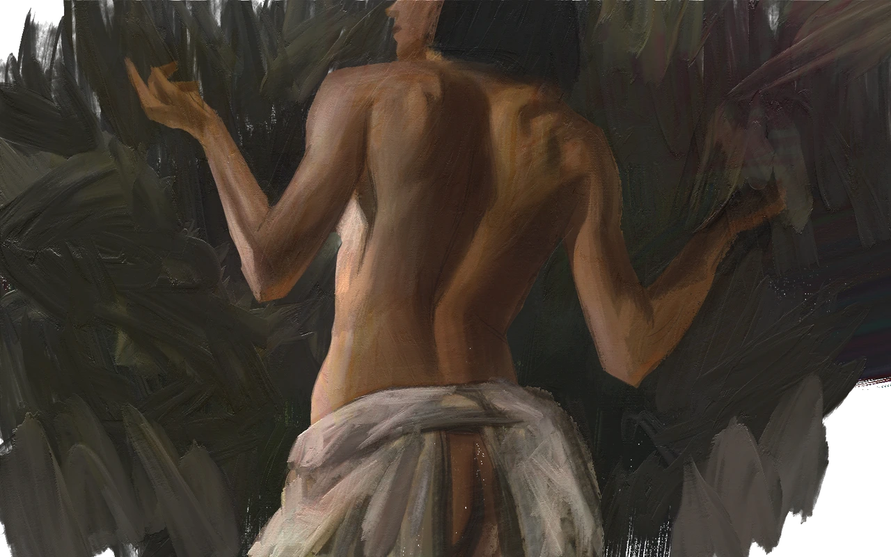 Painted study — textured surface