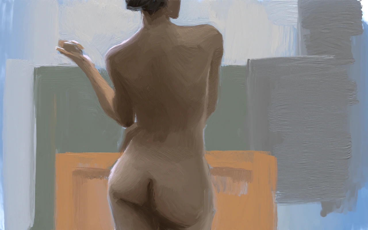 Painted study — figure